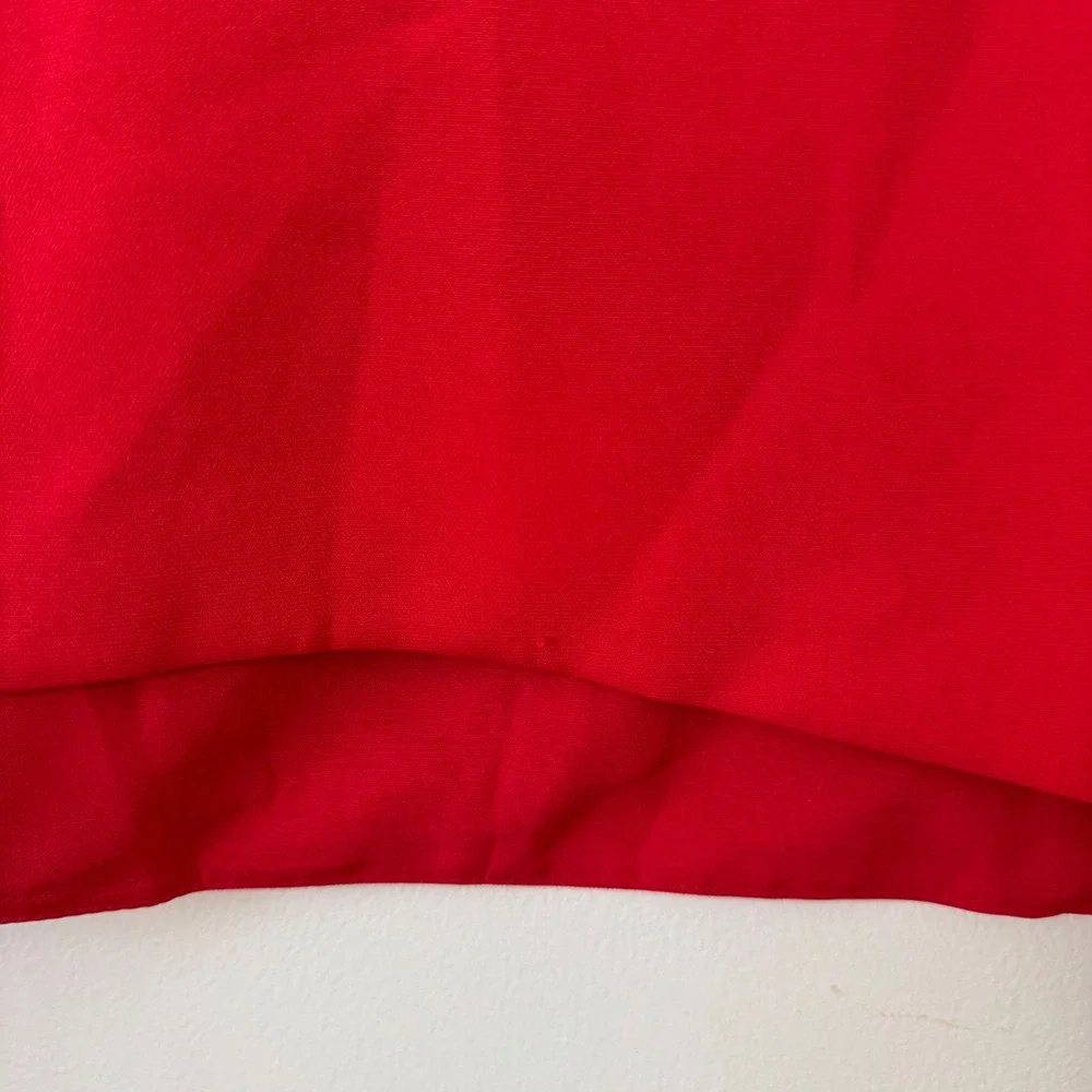 Anthropologie Mare Mare V-Neck Cape Blouse Women's Size Small Red - Picture 8 of 8